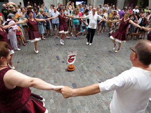 Arribada a Girona de la Flama del Canigó 2017