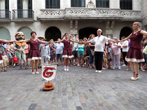 Arribada a Girona de la Flama del Canigó 2017