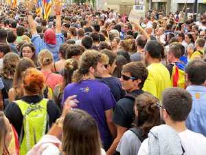 Manifestaci&oacute; 'Rep&uacute;blica!' pels carrers de la ciutat i el Parc de la Devesa