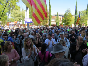 Arribada i sortida de l'alcaldessa Marta Madrenas del Palau de Justícia