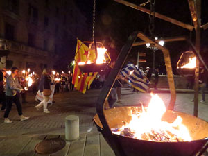 Diada Nacional 2017. XI Marxa de Torxes de Girona pels carrers del Barri Vell de Girona