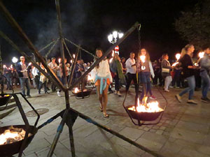 Diada Nacional 2017. XI Marxa de Torxes de Girona pels carrers del Barri Vell de Girona