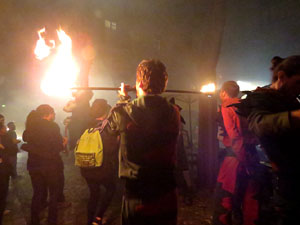 Fires 2017. La Beatufarra, descens del Beatusaure per les escales de la Catedral de Girona