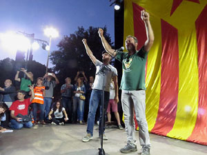 Manifestació 'República!' pels carrers de la ciutat i el Parc de la Devesa