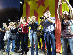 Manifestació 'República!' pels carrers de la ciutat i el Parc de la Devesa