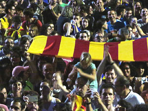 Manifestació 'República!' pels carrers de la ciutat i el Parc de la Devesa