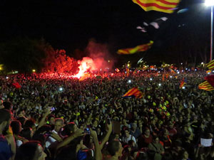 Manifestació 'República!' pels carrers de la ciutat i el Parc de la Devesa