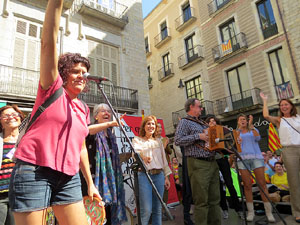 Marat&oacute; per la democr&agrave;cia. Concentraci&oacute; i parlaments a la pla&ccedil;a del Vi