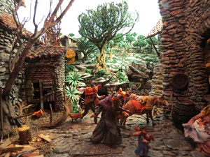 Nadal 2017. Exposició de pessebres a la Carbonera, organitzada per l'Associació de Pessebristes de Girona