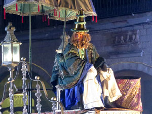 La Cavalcada de Reis 2018. Arribada del seguici a la plaça del Vi