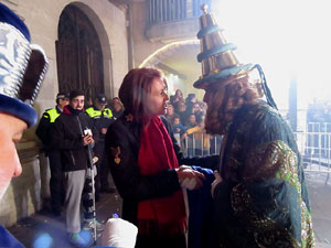 La Cavalcada de Reis 2018. Arribada del seguici a la plaça del Vi