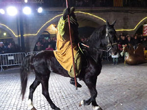 La Cavalcada de Reis 2018. Arribada del seguici a la plaça del Vi
