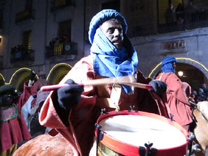 La Cavalcada de Reis 2018. Arribada del seguici a la plaça del Vi