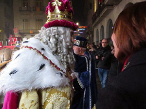 La Cavalcada de Reis 2018. Arribada del seguici a la plaça del Vi