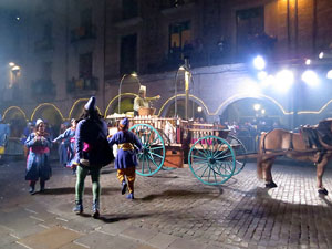 La Cavalcada de Reis 2018. Arribada del seguici a la plaça del Vi
