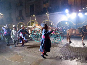 La Cavalcada de Reis 2018. Arribada del seguici a la plaça del Vi