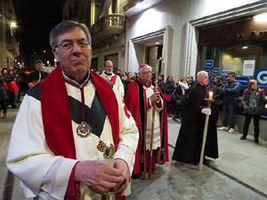 Setmana Santa 2018 a Girona. Process&oacute; del Sant Enterrament