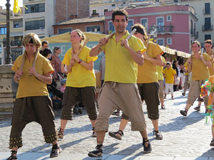 Cercavila de la Flama del Canig&oacute; 2018 fins la pla&ccedil;a del Vi