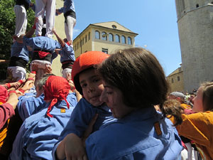 Temps de Flors 2018. Diada Castellera a la pla&ccedil;a de Sant Feliu amb els Marrecs de Salt, els Xics de Granollers, i els Sagals d�Osona