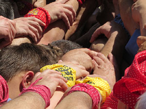 Temps de Flors 2018. Diada Castellera a la pla&ccedil;a de Sant Feliu amb els Marrecs de Salt, els Xics de Granollers, i els Sagals d�Osona
