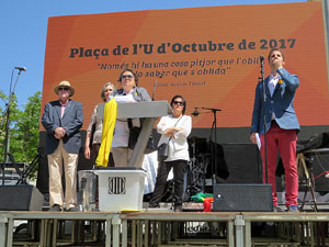 Inaguració oficial de la plaça de l'U d'octubre 2017 al barri del Mercadal