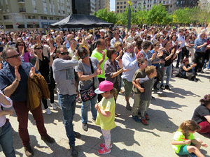 Inaguració oficial de la plaça de l'U d'octubre 2017 al barri del Mercadal