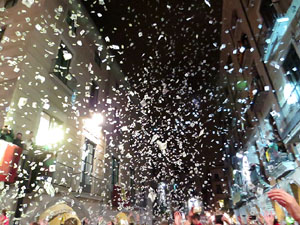 Fires 2018. Preg&oacute; de Fires. Balls de l'&Agrave;liga i els gegants de la ciutat