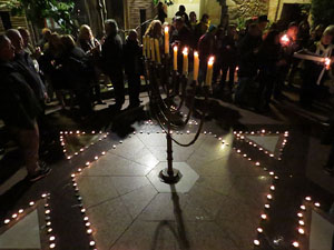 Nadal 2018 a Girona. Encesa de les llums de Hanukkà al pati dels Rabins