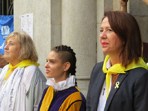 Fires de Sant Narc&iacute;s 2018. Toc de rams. Canvi dels rams de flors de les gegantes de Girona