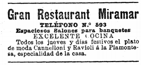 Anunci publicat a 'La Vanguardia' el 3 d'octubre de 1907
