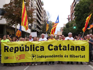 Manifestaci&oacute; contra la viol&egrave;ncia de l'Estat. Pre-commemoraci&oacute; de l'1-O