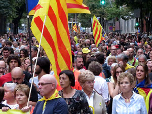 Manifestaci&oacute; contra la viol&egrave;ncia de l'Estat. Pre-commemoraci&oacute; de l'1-O