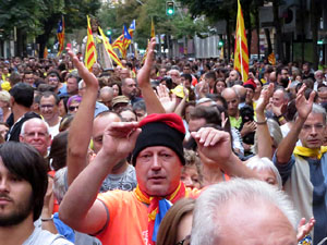 Manifestaci&oacute; contra la viol&egrave;ncia de l'Estat. Pre-commemoraci&oacute; de l'1-O