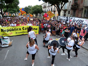 Manifestaci&oacute; contra la viol&egrave;ncia de l'Estat. Pre-commemoraci&oacute; de l'1-O