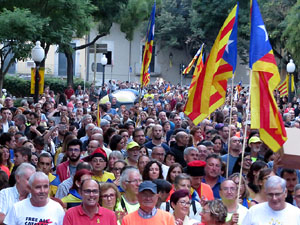 Manifestaci&oacute; contra la viol&egrave;ncia de l'Estat. Pre-commemoraci&oacute; de l'1-O