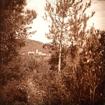 Vista panoràmica del poble de Campdorà. 12 de maig de 1935