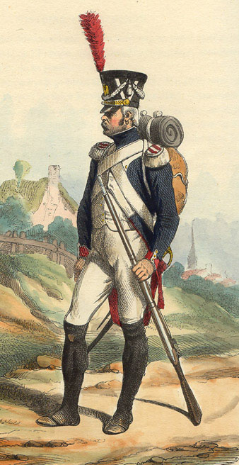 Tropes napleòniques durant els setges de la Guerra del Francès. Fuseller granader. 1808-1813