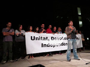 Marxa de Torxes de Girona per commemorar l'1-O