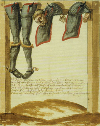 Executat exihibit esquarterat. Gravat alemany de 1523