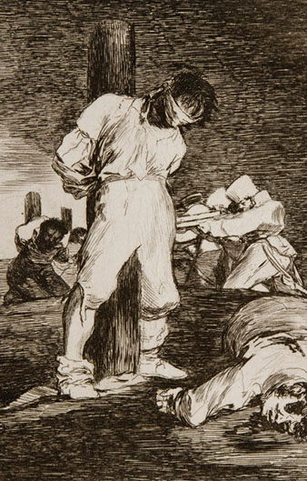 Executat per afusellament. Detall del gravat 'Y no hai remedio', de la sèrie 'Los desastres de la guerra', de Goya