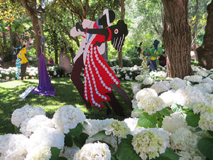 Temps de Flors 2019. Instal·lacions i decoracions florals als diversos espais dels Jardins del doctor Figueras