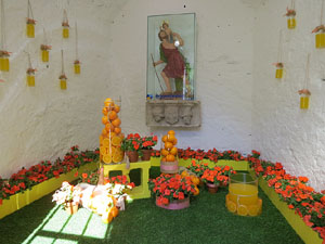 Temps de Flors 2019. Instal·lacions i muntatges florals a la Capella de Sant Cristòfol, al Passeig Arqueològic