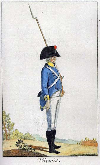 Uniforme del regiment Ultònia. 1805