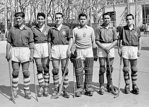 L'equip`de hoquei a la Devesa. 19 de març de 1952
