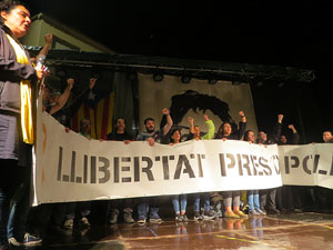 Concentraci&oacute; de rebuig de la sent&egrave;ncia a la pla&ccedil;a de l'U d'octubre de 2017