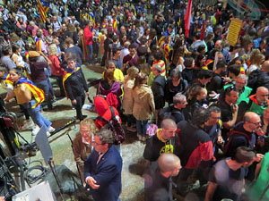 Concentraci&oacute; de rebuig de la sent&egrave;ncia a la pla&ccedil;a de l'U d'octubre de 2017