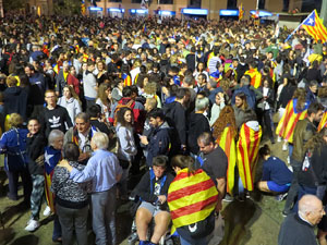 Concentraci&oacute; de rebuig de la sent&egrave;ncia a la pla&ccedil;a de l'U d'octubre de 2017