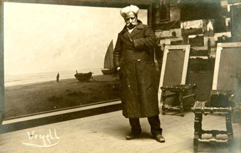 Francesc Serra. Modest Urgell, al seu taller, 1903