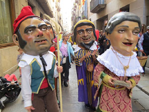Fires 2019. Passejada amb els capgrossos de la ciutat i Fal·lera Gironina