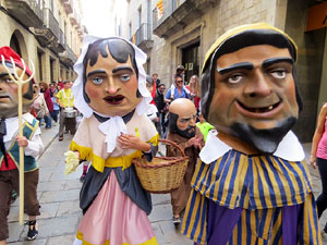 Fires 2019. Passejada amb els capgrossos de la ciutat i Fal·lera Gironina